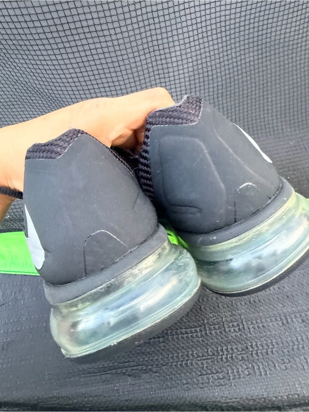 Nike Black Sneakers with Neon Yellow Accents